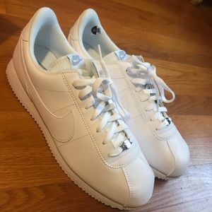 NIKE CORTEZ ALL WHITE BASIC LEATHER